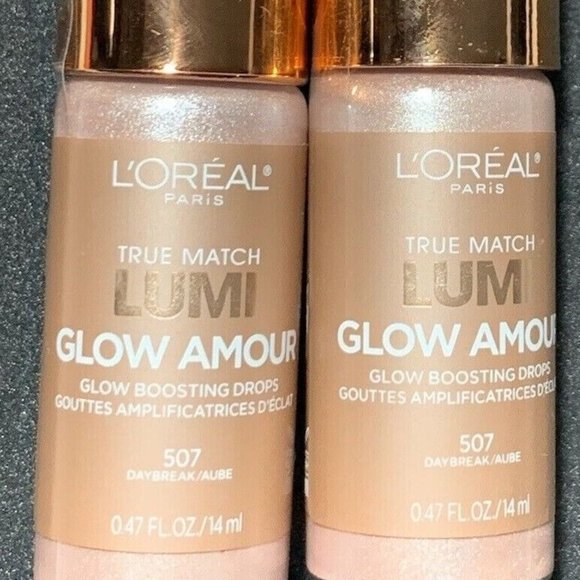 New  Pack of 2 L'Oreal Paris True Match Lumi Glow Amour Glow Boosting Drops - Picture 1 of 3